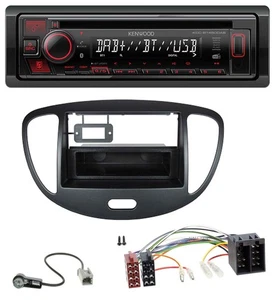 Kenwood MP3 CD USB Bluetooth DAB Autoradio für Hyundai i10 (2008-2013) schwarz - Bild 1 von 7