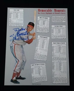 Stan Musial handsignierte 8x10" Fotokarte SCHÖN! - Bild 1 von 6