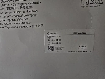 Electrodo dispersivo de macrolitos Conmed 400-2100 caja de 25 nuevos en fecha  Foto 1 de 4