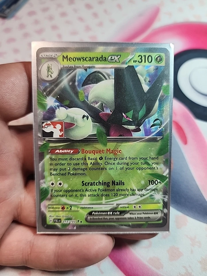 Pokemon Card Meowscarada Ex 015/193 Ultra Rare Scarlet Violet Prize Pack Series - Image 1 of 1