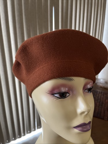 Women's Beret Hat One Size Rust Color New | eBay
