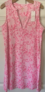 LILLY PULITZER LARGE CONCH SHELL PINK FLAMINGLE GARDEN DEV KLEID NEU NEU MIT ETIKETT #016945 - Bild 1 von 3