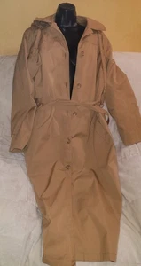 Vintage London Fog Long Light Khaki Overcoat Size 18 Fits L To XL - Picture 1 of 12