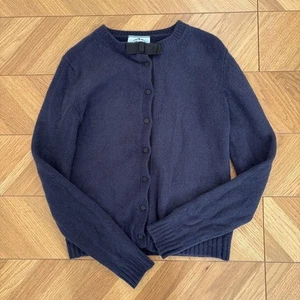 PRADA Navy Long Sleeve Cashmere Blend Cardigan F/S from Japan - Picture 1 of 8