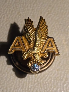 Prendedor vintage American Airlines oro 10k 10 años Service Eagle años 40 RARO - Imagen 1 de 3