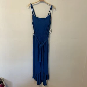 Soma Dress Soft Jersey Midi Built in Bra Blue Size XL NWT Sundress Sleeveless - Picture 1 of 8