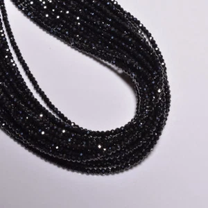 Espinela negra natural (grupo de 5 hebras) 2-3 mm cuentas corte diamante arandelas 32 cm - Imagen 1 de 2