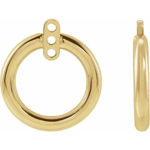 Chaquetas pendientes de aro oro amarillo de 14 K oro rosa plata esterlina platino - Imagen 1 de 6