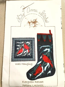 Lily Anna Stitches Quilt Pattern LAS452 Evergreen Retreat Cardinal Stocking - Picture 1 of 2