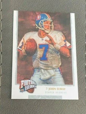 2008 Upper Deck Football Heroes #231 John Elway Denver Broncos  - Image 1 of 2