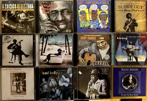 12 CD BLUES LOT - JUNIOR WELLS/FENTON ROBINSON/JOHN LEE HOOKER/BUDDY GUY/SRV - Picture 1 of 3
