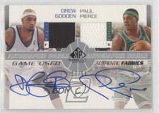 2003-04 SP Game Used Authentic Fabrics Dual /50 Drew Gooden Paul Pierce Auto HOF