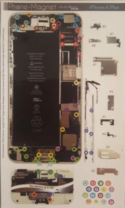 Patron magnétique démontage, Magnetic screw mat pour iPhone 6plus - Photo 1 sur 1
