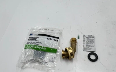 QTY 9 Watts 3/8" OD X 3/4" GH Compression Dishwasher Elbow LFA-158A Foto 1 de 4