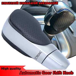 Auto Gear Shift Knob Shifter Lever Head Silver Black For Renault Kadjar Koleos - Picture 1 of 9
