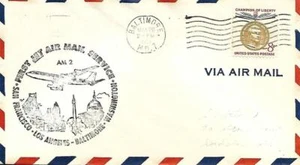 First Jet Airmail Baltimore - San Francisco May 29 1959 AAMC#J61 - Picture 1 of 1