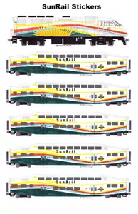 6 pegatinas individuales Andy Fletcher para tren de pasajeros Sunrail - Imagen 1 de 1