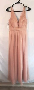 Bari Jay Women's 2 Pink High Waist Goddess Style Rhinestone Dress New Tags - Picture 1 of 6