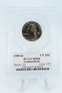 1999-D PCGS MS66 Connecticut State Quarter Business Strike 25C - Picture 1 of 2