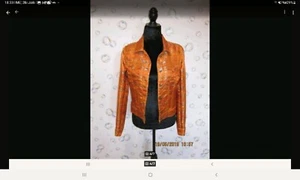 Brokat-Jeansjacke Orange Größe 38 Neuware - Bild 1 von 1