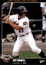 2007 Burlington Bees Multi-Ad #19 Jeff Howell Satellite Beach Florida FL Card