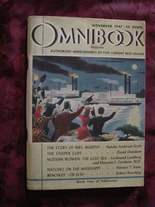 OMNIBOOK November 1947 Natalie Scott Robert Benchley David Davidson Harnett Kane - Picture 1 of 1