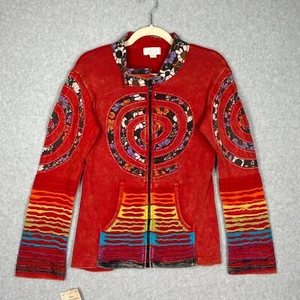 Collection Royal Sweatshirt Medium Patchwork Handmade Artsy Eclectic Funky Boho - Picture 1 of 15