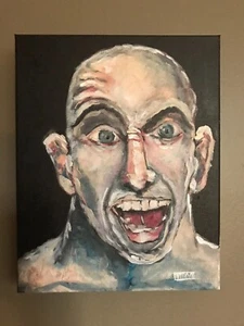 Modernes Männerportrait Gemälde Original Wandbild klein zeitgenössisch männlich Männer - Bild 1 von 2