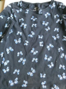 preowned girls hand m butterfly long sleeve t shirt 3-4 years - Picture 1 of 16