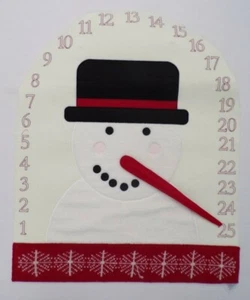 Pottery Barn Kids Silly Snowman Holiday Advent Calendar 21x25" White #V20 - Picture 1 of 3