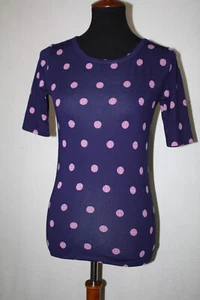 T-shirt a pois rosa rosa LuLaRoe taglia XS nuova senza etichette manica corta - Foto 1 di 6