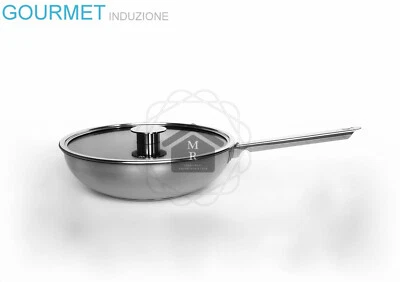 WOK TRIPLO STRATO ANTIADERENTE ACCIAIO INOX 18/10 INDUZIONE GOURMET MEPRA - Immagine 1 di 4