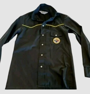 Vintage Pittsburgh Steelers Men's Long Sleeve Shirt Size S Western Pearl Snap - Picture 1 of 8