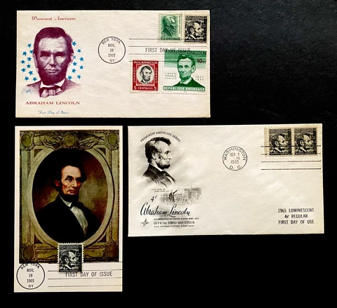 StampTLC US 1282a Tagged Luminescent Lincoln Maximum FDC First Day of Use 1965 Cover