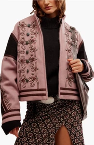 NEW, Free People Boy Band Bomber Jacket SZ L   #SJ1279 - Picture 1 of 10