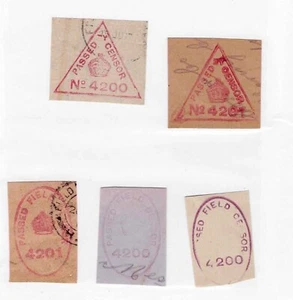 Canada Military Censor Markings Used in Europe During WWI Postal Militaria - Picture 1 of 1