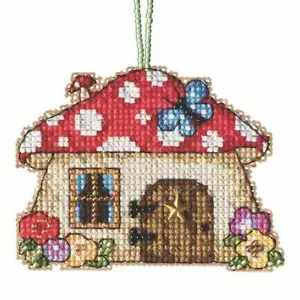 Kit de adornos de punto de cruz Mill Hill 14ct 2,5"x3,5" - Casa de setas - Imagen 1 de 1