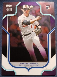 2023 Topps X J-Rod The Show Out Collection Gunnar Henderson RC 10/75 Purple Foil