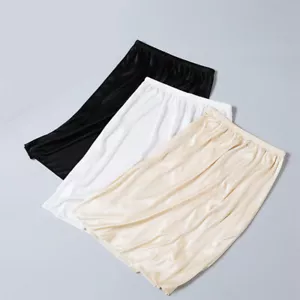Women's Underskirt Petticoat Under Dress Half Slip Summer Plain Smooth Solid # - Picture 1 of 14