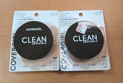 Read ~ 2 Pack Covergirl Clean Invisible Pressed Powder 125 Buff Beige - Image 1 of 2