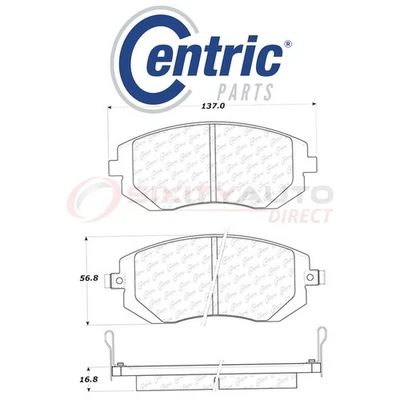 Centric Posi Quiet Disc Brake Pads w Shims for 2002-2012 Subaru Legacy 2.5L wp — 第 1/4 张图片