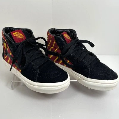 VANS Sk8-Hi Harry Potter Youth Size 13 Black Maroon Gold Gryffindor - Image 1 of 4