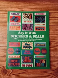 Vintage Dover Publications 1984 Stickerbuch Sag es mit Stickern & Siegeln - Bild 1 von 3