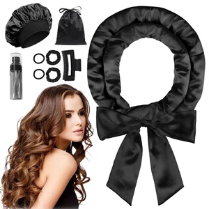 9-tlg Set Locken Über Nacht Set mit Schlafmütze Langes Haar 70" Overnight Curls - Bild 1 von 15