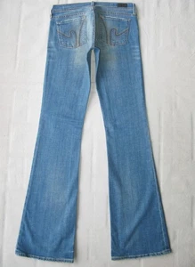 Citizens of Humanity Ric Rac Flare Jeans Wm Sz 27 XL Blue Distressed+Stretch L35 - Picture 1 of 9
