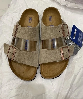 Birkenstock Arizona Women's Soft Footbed Sandal - Taupe (38) L7/M5 - Image 1 of 4