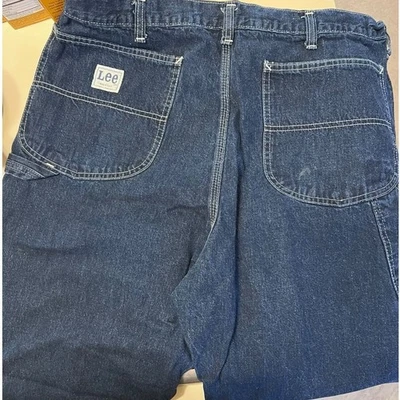 Jeans Lee De Colección Carpintero 34x27 Calce Relajado Azul Denim Hecho en EE. UU. Ropa de Trabajo Años 60 Foto 1 de 4
