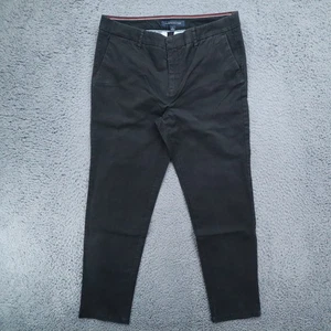 Tommy Hilfiger Chino Trousers Pants Tapered Women Size 10 Full Zip Smart, Black - Picture 1 of 10