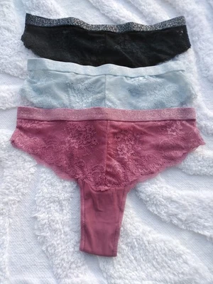 Damen  Spitzen Slip G String Tanga sexy Unterhose mit Spitze 3er Set Unterwäsche - Bild 1 von 4