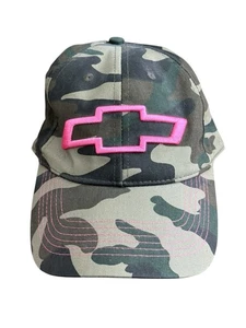 Chevy Chevrolet Camo Pink Hat Baseball Cap GM Camouflage Women's Adjustable - Picture 1 of 9